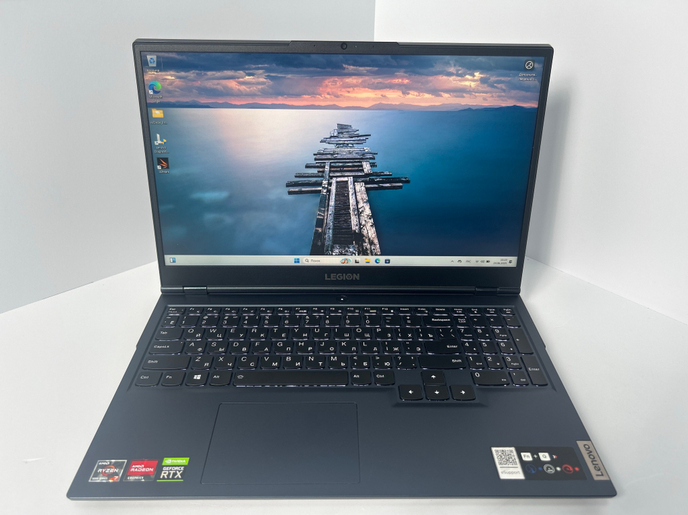 Ноутбук Lenovo Legion 5 15ACH6H (82JU005ERK) 15.6"/AMD Ryzen 7 5800H/RAM 16GB/SSD 1024GB/GeForce RTX 3070 8GB/1920*1080/IPS 165Hz/DOS/Подсветка кл-ры: LED/черный. Состояние: Уценка