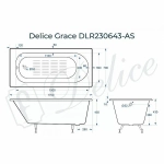 Ванна Delice Grace Elite 170х70 DLR230643-AS 170х70 белая