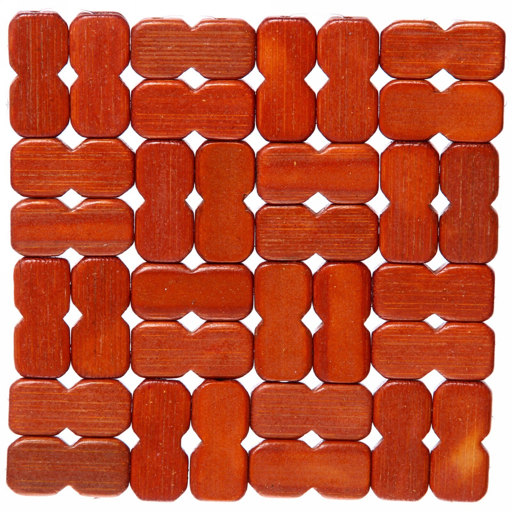 Подставка под горячее бамбуковая «Квадраты» 14*14 см