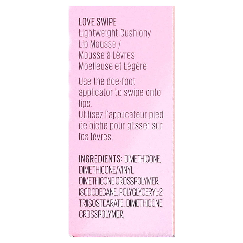 Kaja, Love Swipe, легкий кушон, мусс для губ, оттенок 01, 6,5 г (0,22 унции)