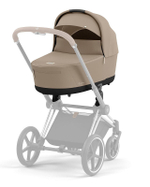 Коляска 3 в 1 Cybex Priam IV Chrome Brown complete и автокресло Aton S2 i-Size Ocean Blue Cozy Beige