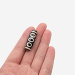 Бусина Дзи "Пять глаз" из агата, 30*10мм, черный