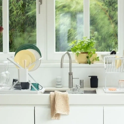 Brabantia Складная сушилка для посуды 37х33см светло-серая