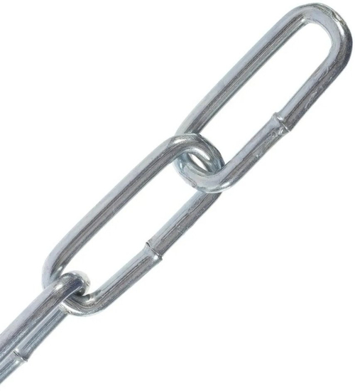 Цепь сварная длиннозв. цинк 5 мм DIN763 (30м/уп)