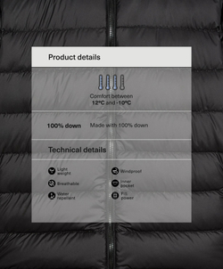 Oysho Водоотталкивающая куртка с легким наполнителем из 100%-го пуха, черный