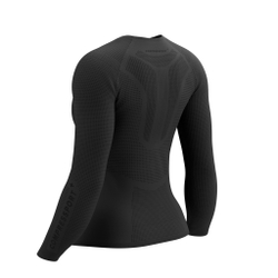 Женская теннисная футболка (dł. Рукава) Compressport Women On/Off Base Layer Long Sleeve - черный