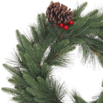 Венок хвойный новогодний «Сказочный этюд» 50 см, леска+резина, шишки, ягоды