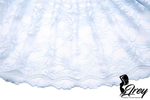 03-270 Кружево эластичное 23 см, бело-голубой