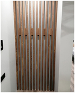 Рейки в прихожей из Сосны 40х40мм с откидными крючками