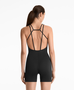 Oysho Короткий комбинезон Comfortlux с кольцами, черный