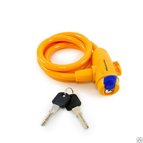 Замок навесной с тросом Авангард  ВС-Т10  Оранж Техно  (1000мм)  /7322