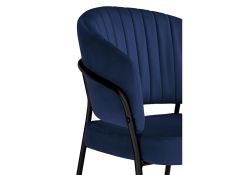 Стул на металлокаркасе Лео темно-синий / черный