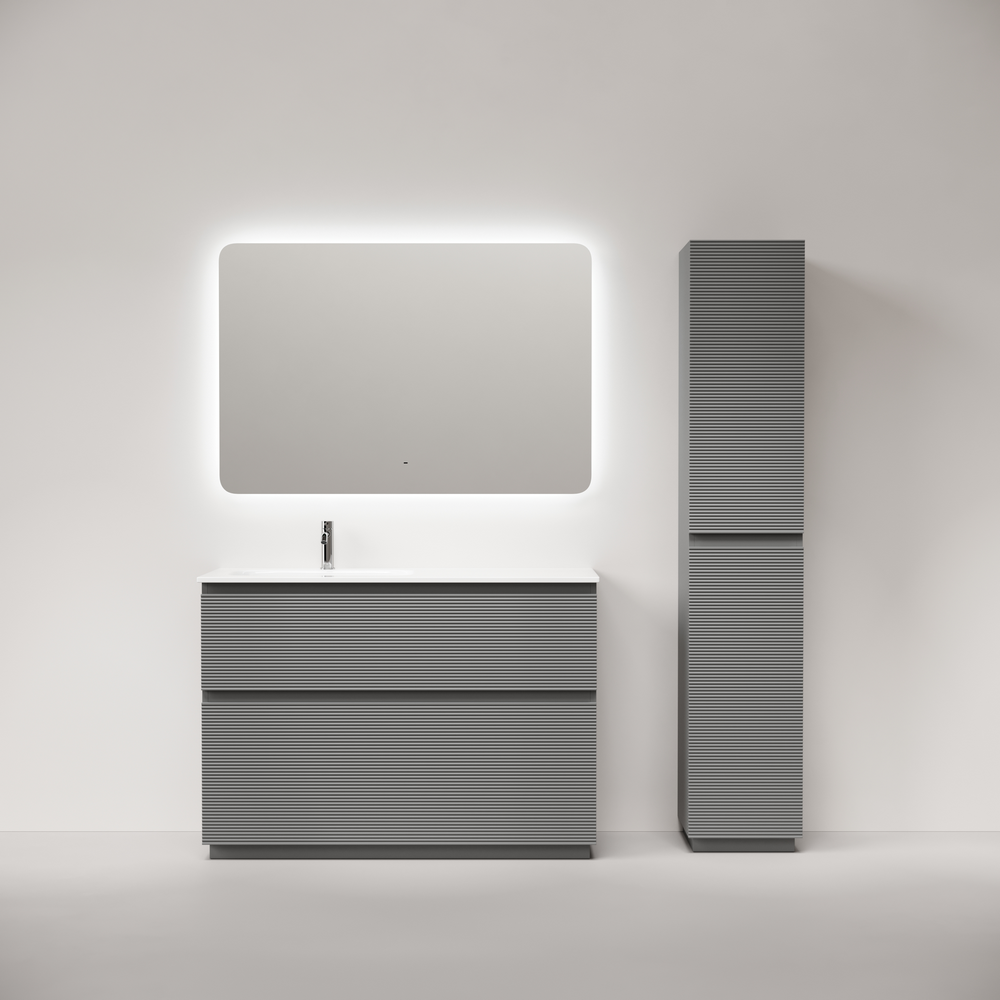 Тумба напольная Sancos Folk Floor левая 1190х445х850, c двумя ящиками оснащенными доводчиками, Ergraut soft, арт.FL120FLES