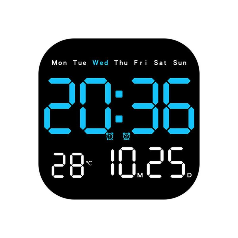 Часы настенные LED MIRROR NO.: 6650 Blue&White