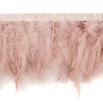 Кант из перьев, цв.пыльно-розовый