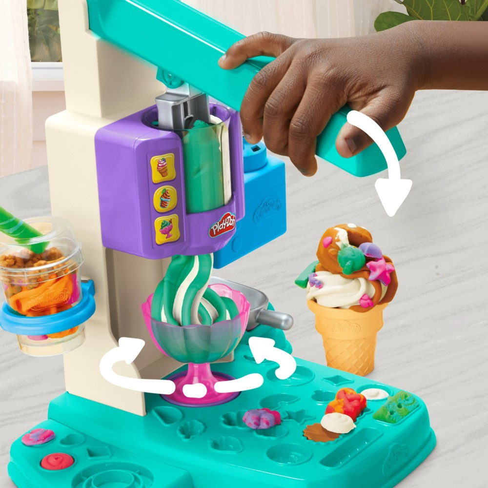 Play-Doh - Ciastolina Леденцовая Лавка Радужные витые мороженое + аксессуары G0028