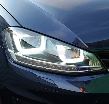 Передние фары Гольф 7 V6 type [Комплект Л+П; ходовые огни; LED поворотник; электрокорректор]