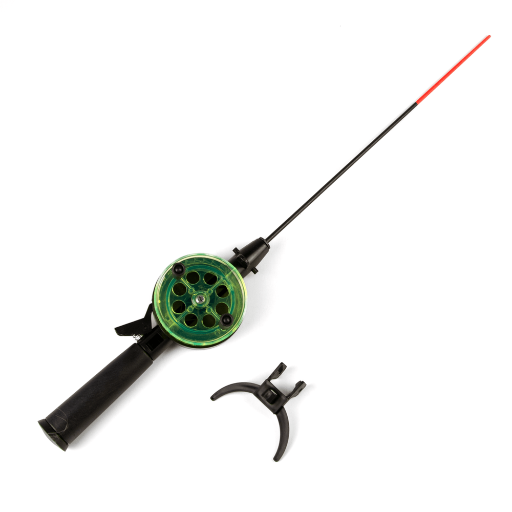 Удочка зимняя Три Кита Техно d-65, с пластиковой ручкой (хлыст стекловолокно), Желтая