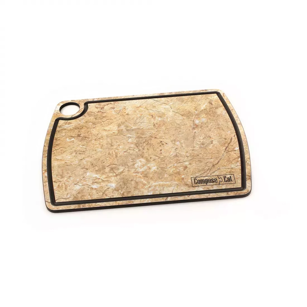 Доска разделочная c желобом 29х22см ComposeEat Fashion оникс светлый