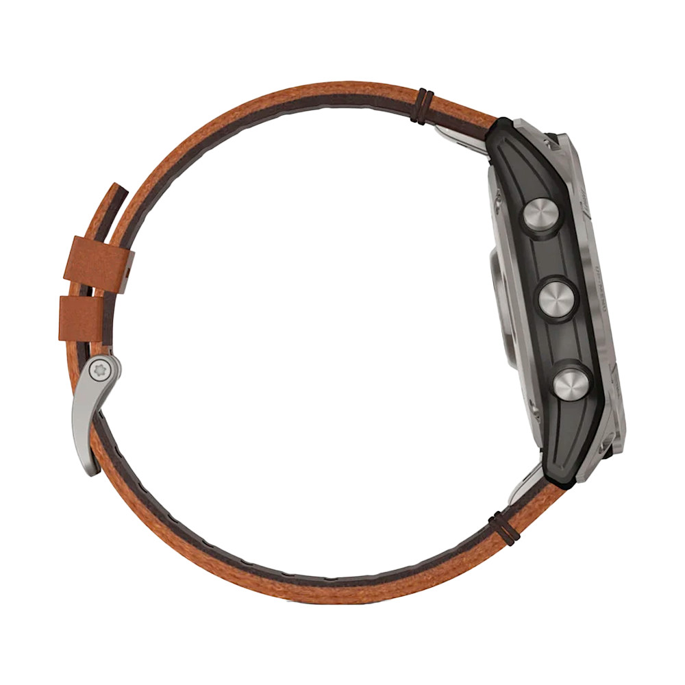 Умные часы Garmin Fenix 7X, 51mm, Sapphire Solar Leather Black Brown (010-02541-19)