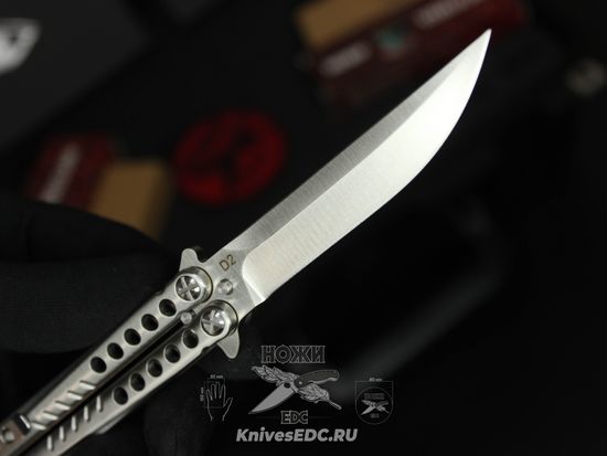 Складной нож STEELCLAW бабочка Секиро-01 c клинком из стали D2, рукоять Stainless Steel