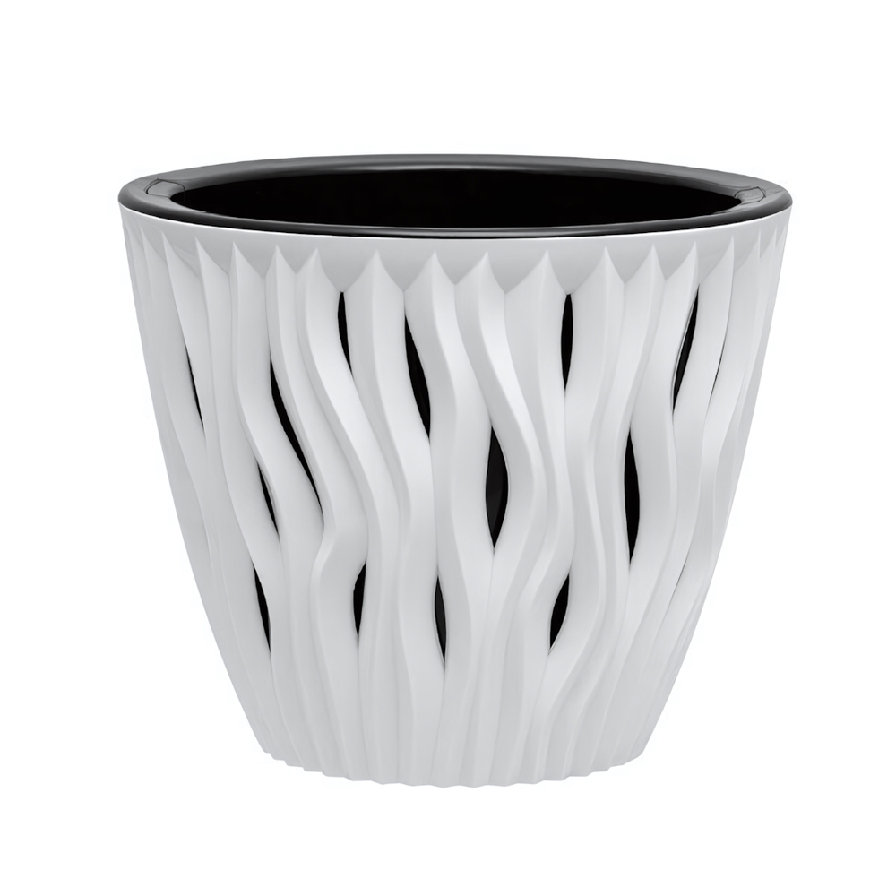 Кашпо "Вдохновение" (1,6л.) Цв. Белый/Чёрный