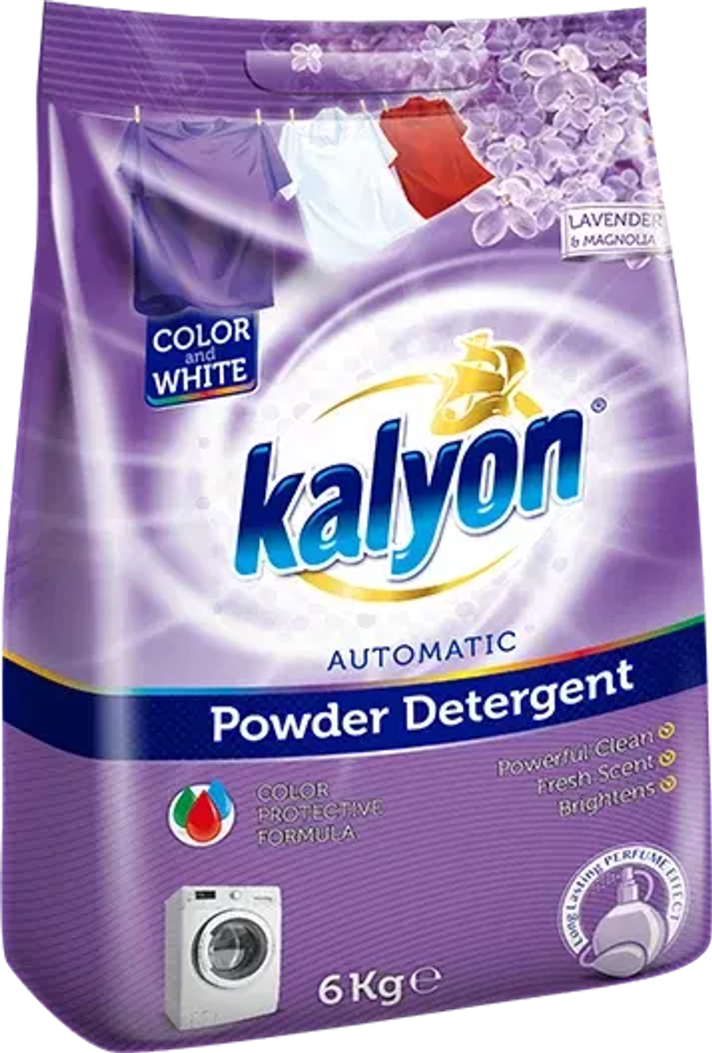 KALYON 6кг Стиральный Порошок ЛАВАНДА и МАГНОЛИЯ/LAVENDER & MAGNOLIA 6кг*3