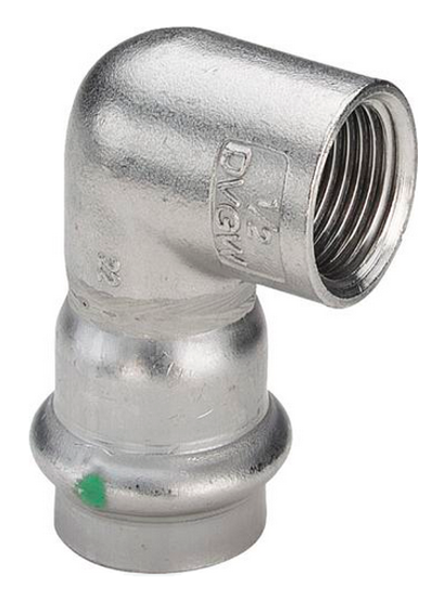 Угольник Viega Sanpress Inox 18х1/2" ВР с SC-Contur нерж. сталь (серия 2314.2) арт. 436995