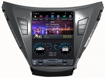 Магнитола для Hyundai Elantra 2010-2013 - Carmedia ZF-1153-Q6 вертикальный экран в стиле "Тесла" на Android 11, 8Гб+128Гб, CarPlay, 4G SIM-слот