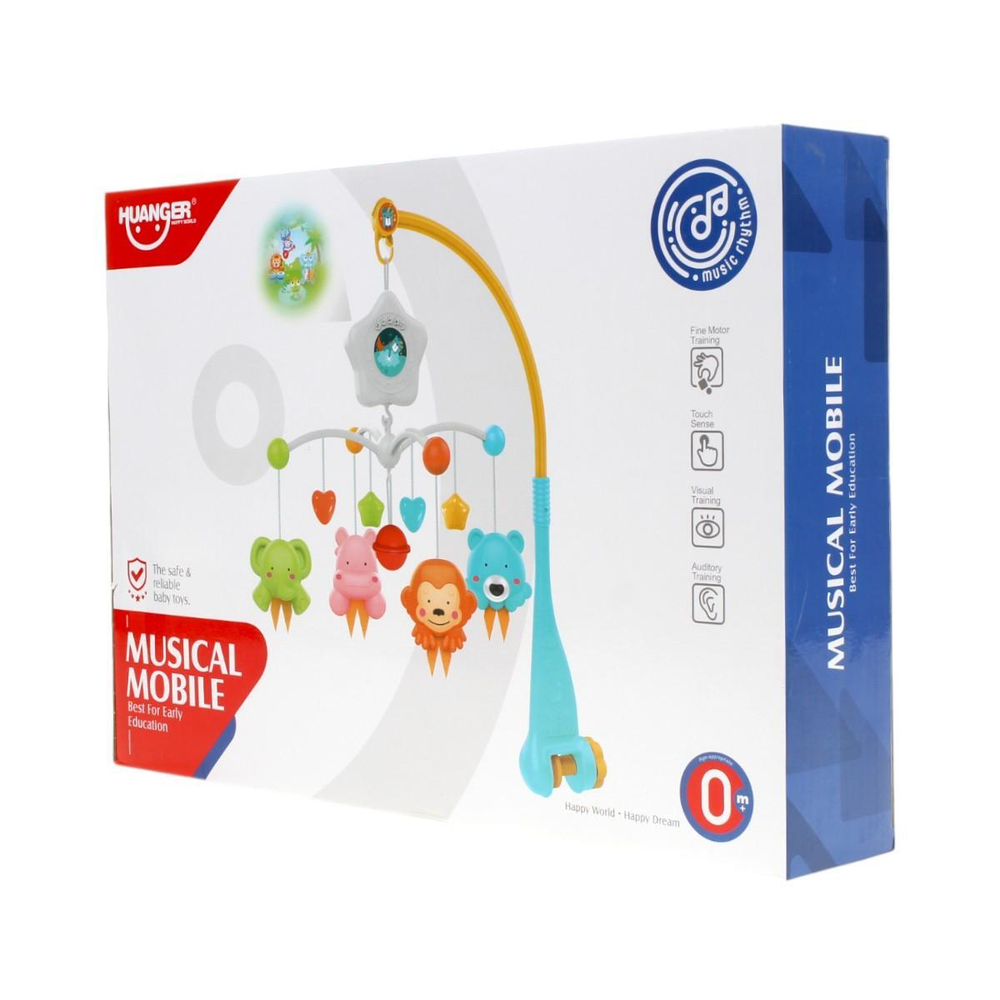 Карусель музыкальная для новорожденных, коробка HE0308