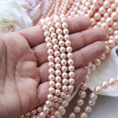 Майорка нежно-персиковая 6 мм, 1 нить, МА127