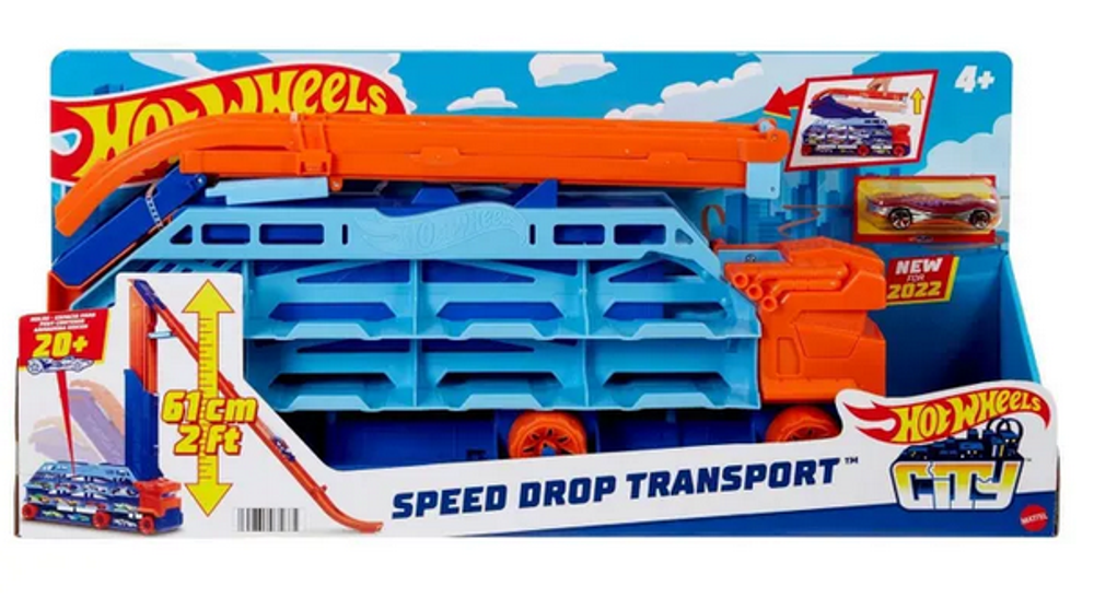 Hot Wheels Грузовик-автотрек Десантирование с воздуха (Mattel)