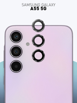 Стекло на камеру ROSCO для Samsung Galaxy A55 (арт.SS-A55-MONO-CAM-BLACK )