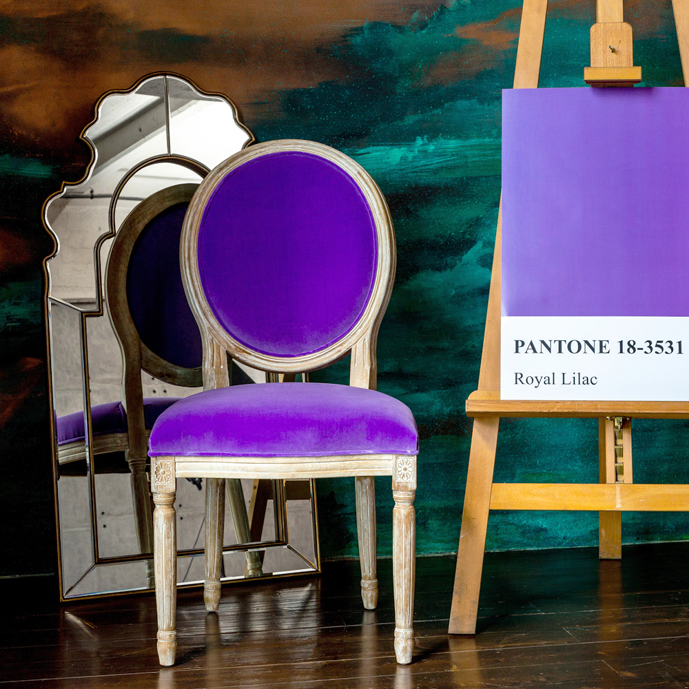 Стул Луи - Лаванда бархат миндаль Объект мечты