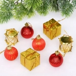 Набор украшений «Гора подарков» 19.5*8*8 см (20 предметов), Красный/золото