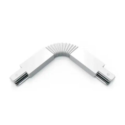 Гибкий коннектор для однофазной трековой системы Vaes 2TRA, цвет белый