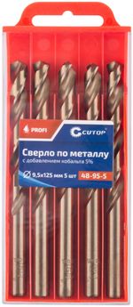 Сверло по металлу Cutop Profi с кобальтом 5%, 9,5 x 125 мм (5 шт)---