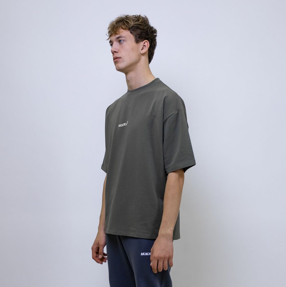 Футболка Molotov Basic OVERSIZED Зеленая