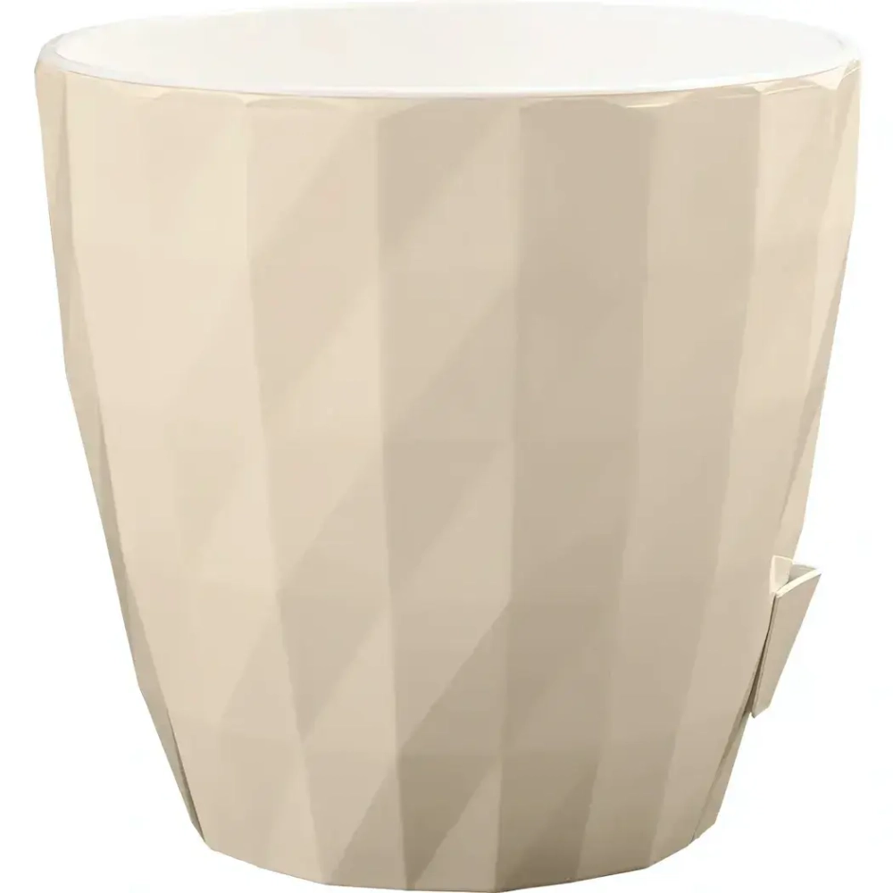 Кашпо для цветов пластиковое 3л d-16,5 см Соло «RUBY» Кремовый
