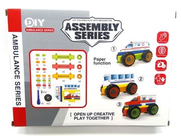 Машинка конструктор "Скорая помощь " 68 pcs Assembly series