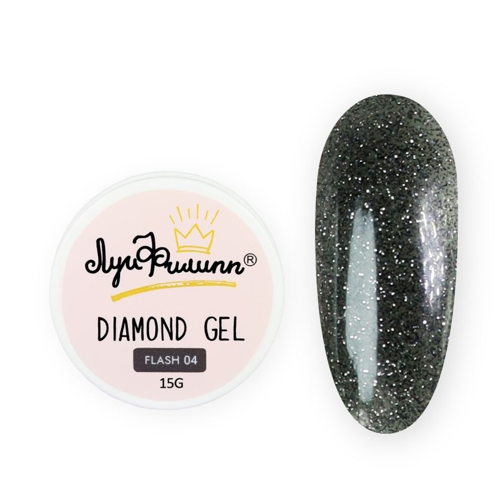 Луи Филипп Diamond Flash Gel 04 - Светоотражающий гель для наращивания, 15мл