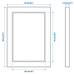 IKEA FISKBO  (ИКЕА ФИСКБО)  -  Рамка, белая, 10x15 см