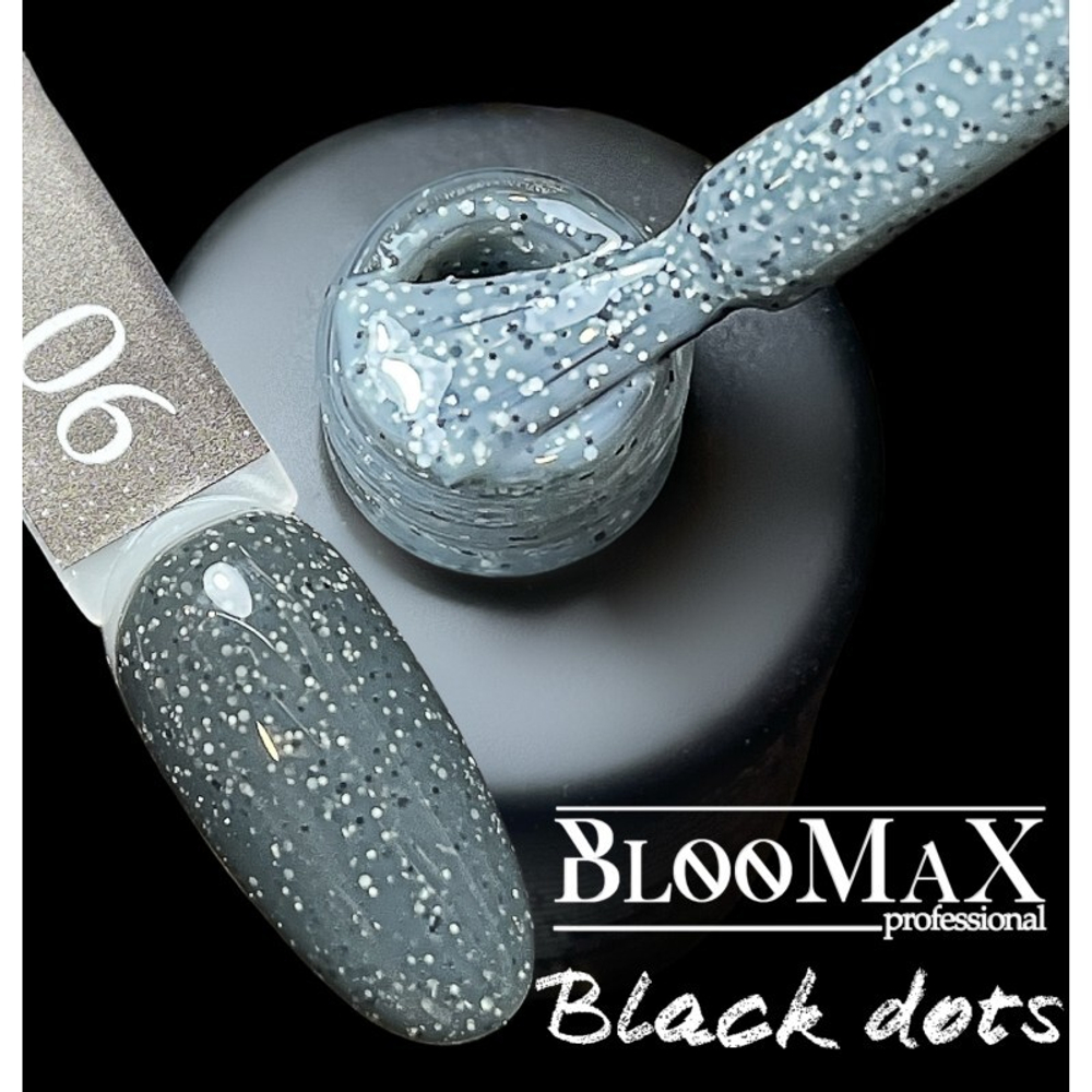 Гель-лак BlooMaX Black Dots 06, 8 мл