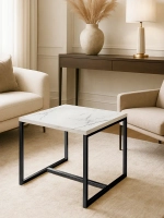 Компактный журнальный стол Куб - ЧБ - ЛДСП в ПВХ