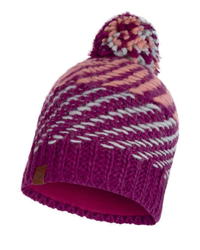 Шапка вязаная с флисом Buff Hat Knitted Polar Nella Purple Raspebrry Фото 1