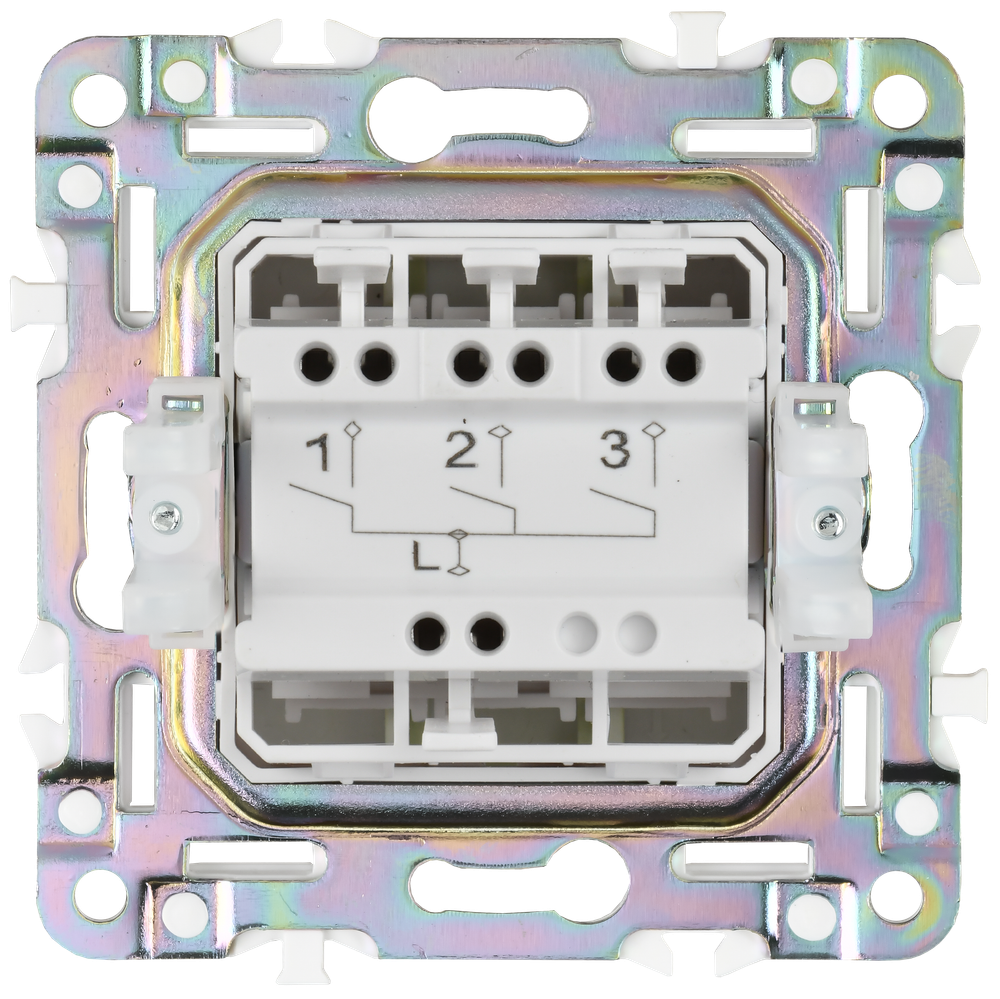 SKANDY Выключатель 3-клавишный 10А SK-V11G мятный IEK