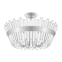 Citilux Вестерос CL307180 Люстра хрустальная потолочная Хром