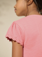 Футболка для девочки Next AG5-835, 3 шт., Розовый, Синий, Белый