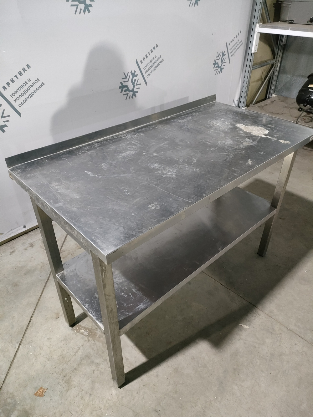 Стол из нержавеющей стали 1200х600х860 (основание нержавеющая сталь профиль 4х4)