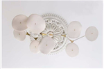 Ceiling design lamp Branching Discs by Lindsey Adelman (11 lampshade ов,  Gold)